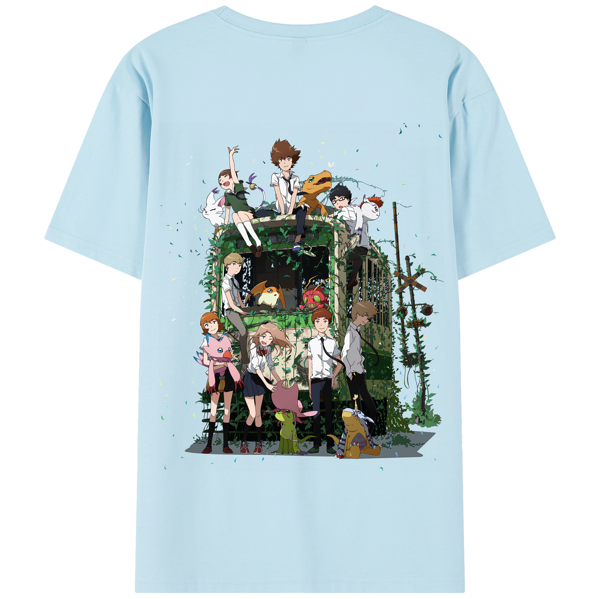 （画像用） Digimon デジタルモンスター/デジモン 綿100％半袖Tシャツ（背面プリント）